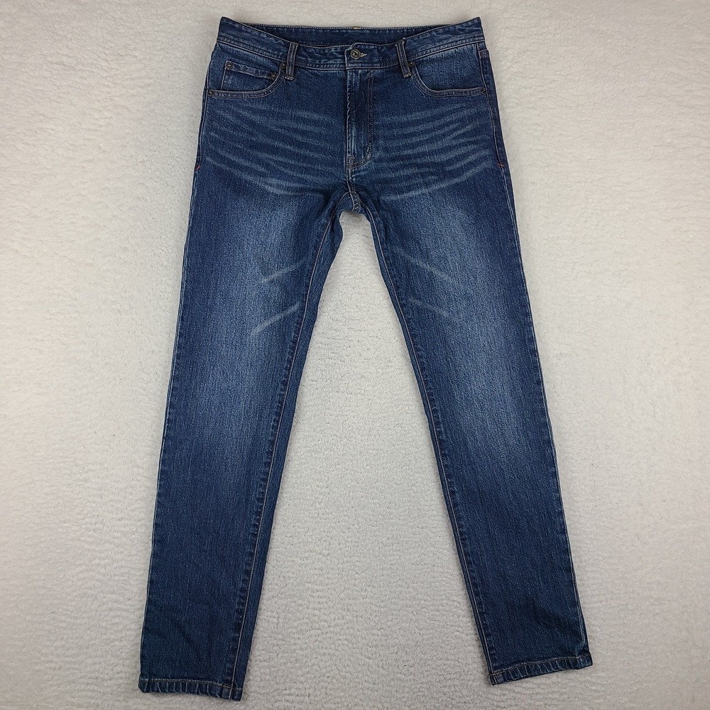 Normal Brand Jeans Mens 31x32 Blue Slim Dark Wash Denim